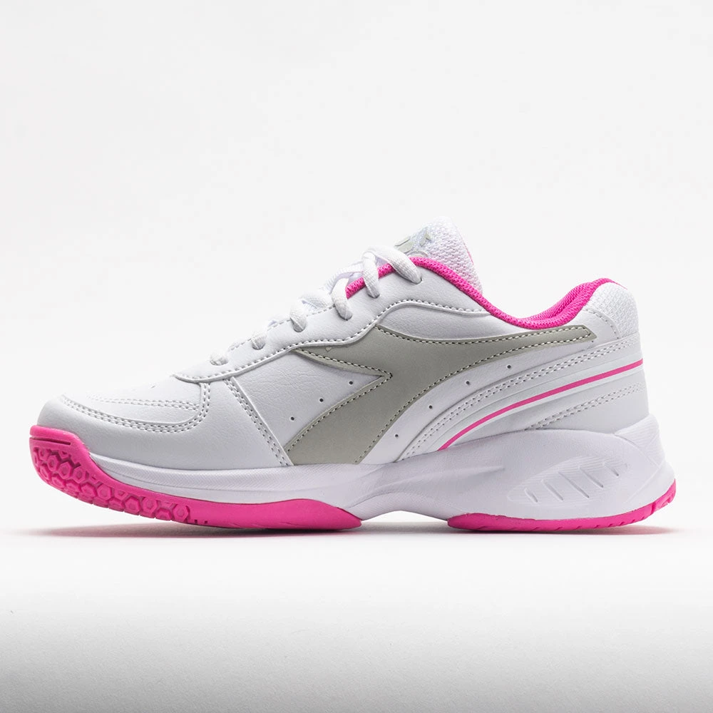 Diadora Challenge 4 SL Junior White/Silver/Rodamine Red 4 Diadora Challenge 4 SL Junior White/Silver/Rodamine Red - Image 2