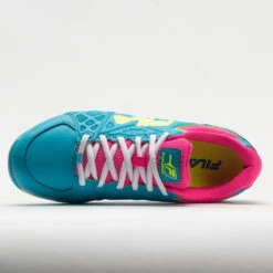 Fila Double Bounce 3 Women's Scuba Blue/White/Safety Yellow -On Running Sales Store 370041 2