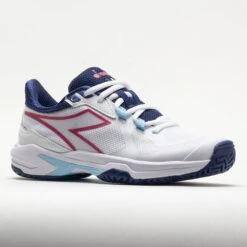 Diadora Trofeo 2 AG Pickleball Women's White/Blueprint/Pink Yarrow -On Running Sales Store 370081 5