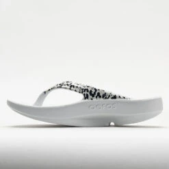 OOFOS OOlala Limited Women's White/Black Leopard -On Running Sales Store 570571 2