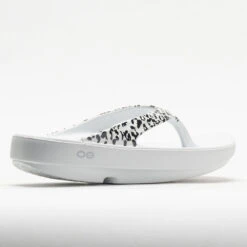 OOFOS OOlala Limited Women's White/Black Leopard -On Running Sales Store 570571 6
