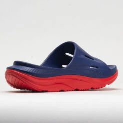 HOKA Ora Slide 3 Unisex Bellwether Blue/Red Alert -On Running Sales Store 570614 6